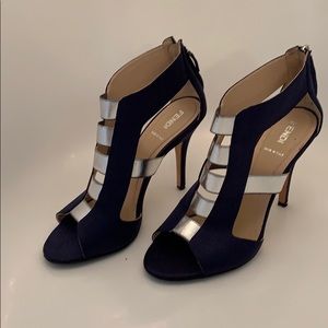 Fendi Pumps. 4”heel. Blue Satin leather heels.